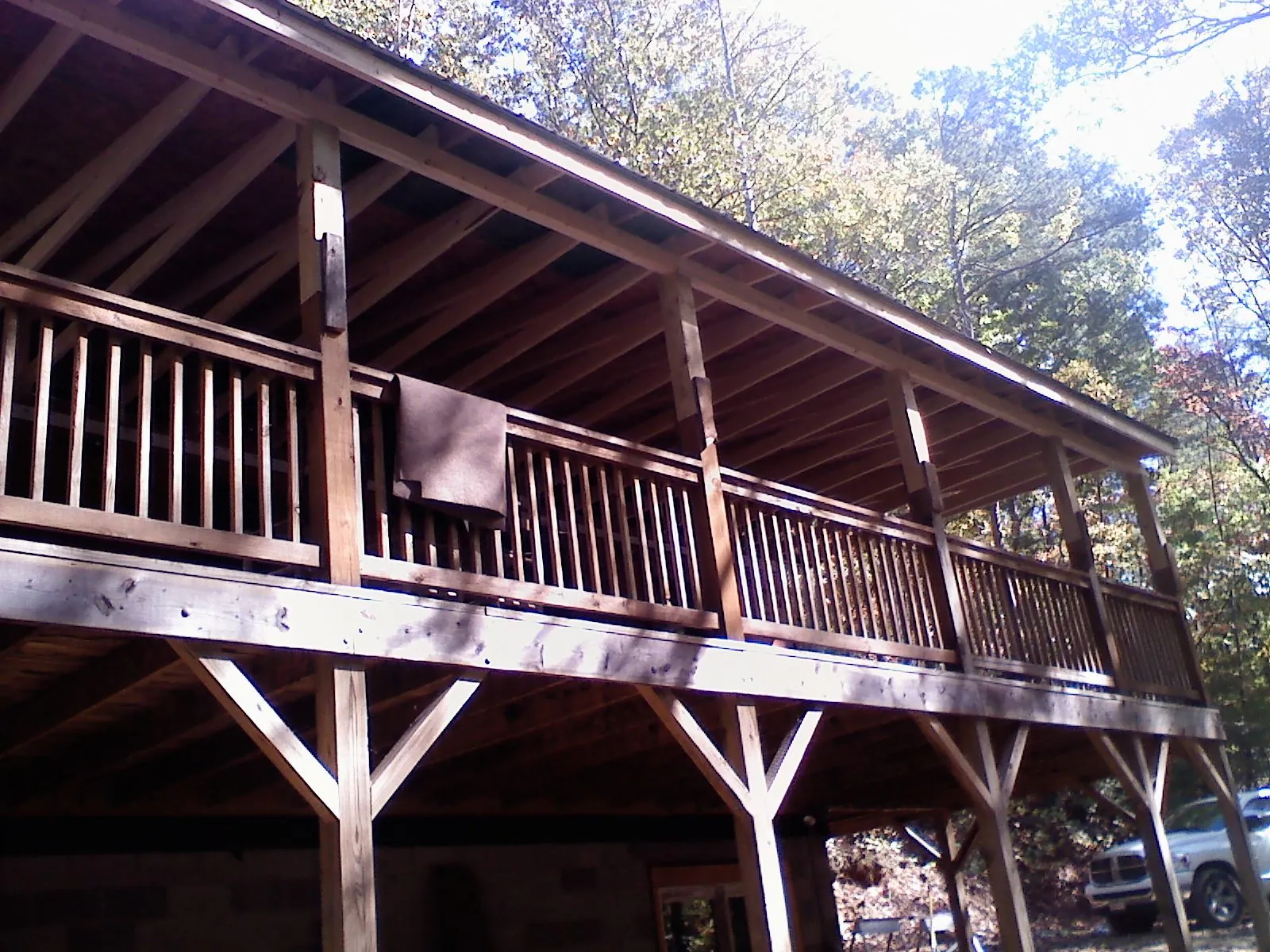 Timber framing under a new elevated porch and deck — Roof Leak Repair in Macclesfield by Roofing Brothers